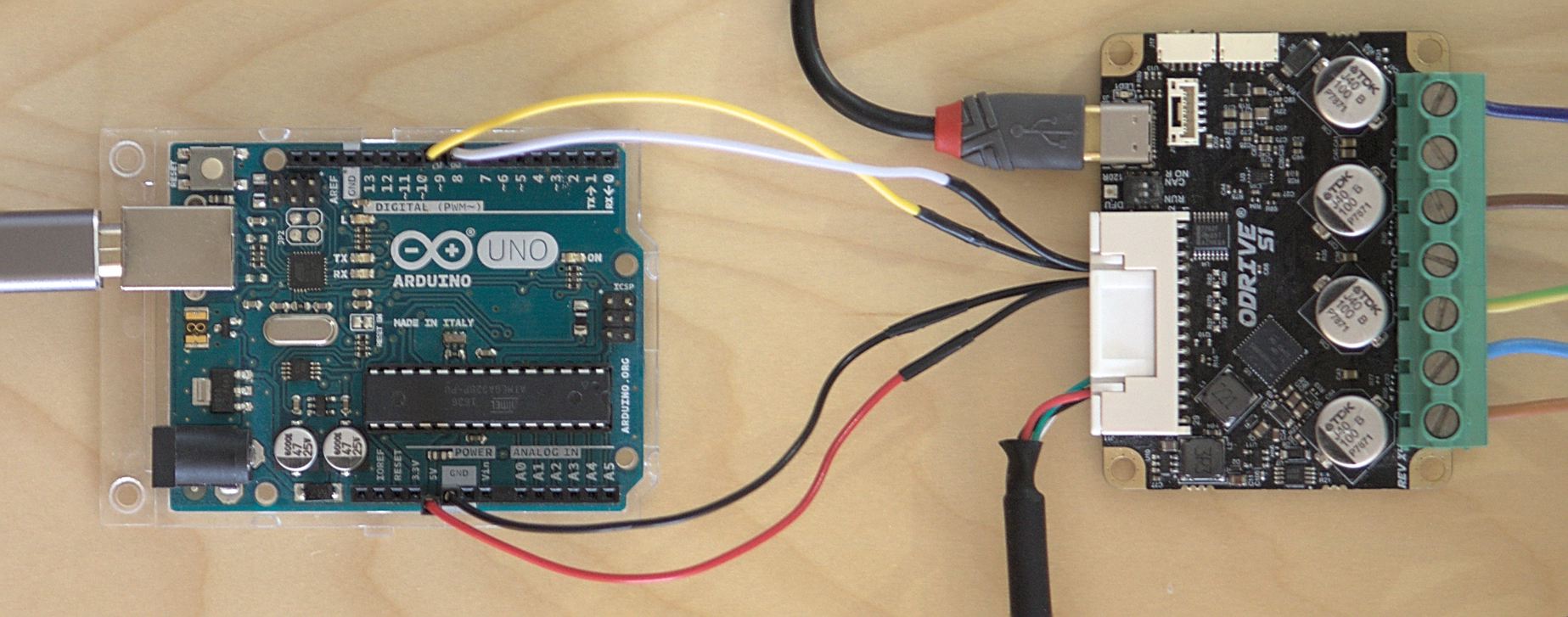 Arduino connected to ODrive S1
